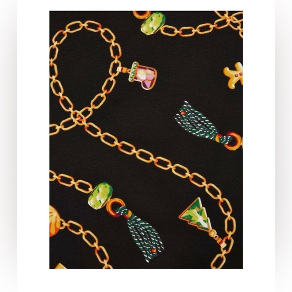 Christmas Gingerbread Charms Jewelry Leggings New Size Medium 7/9 No Boundaries - Picture 3 of 7
